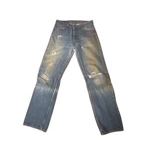 Vintage 1992 Levi’s 501 USA Made Jeans 30x30 Distressed Workwear Fade